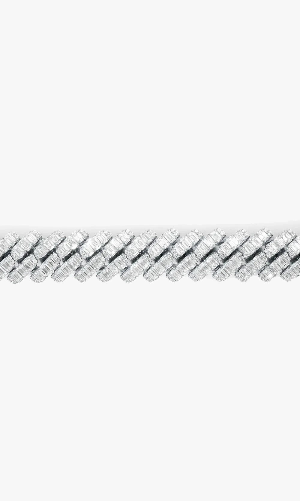 Cuban Link With Emerald Cut Diamonds