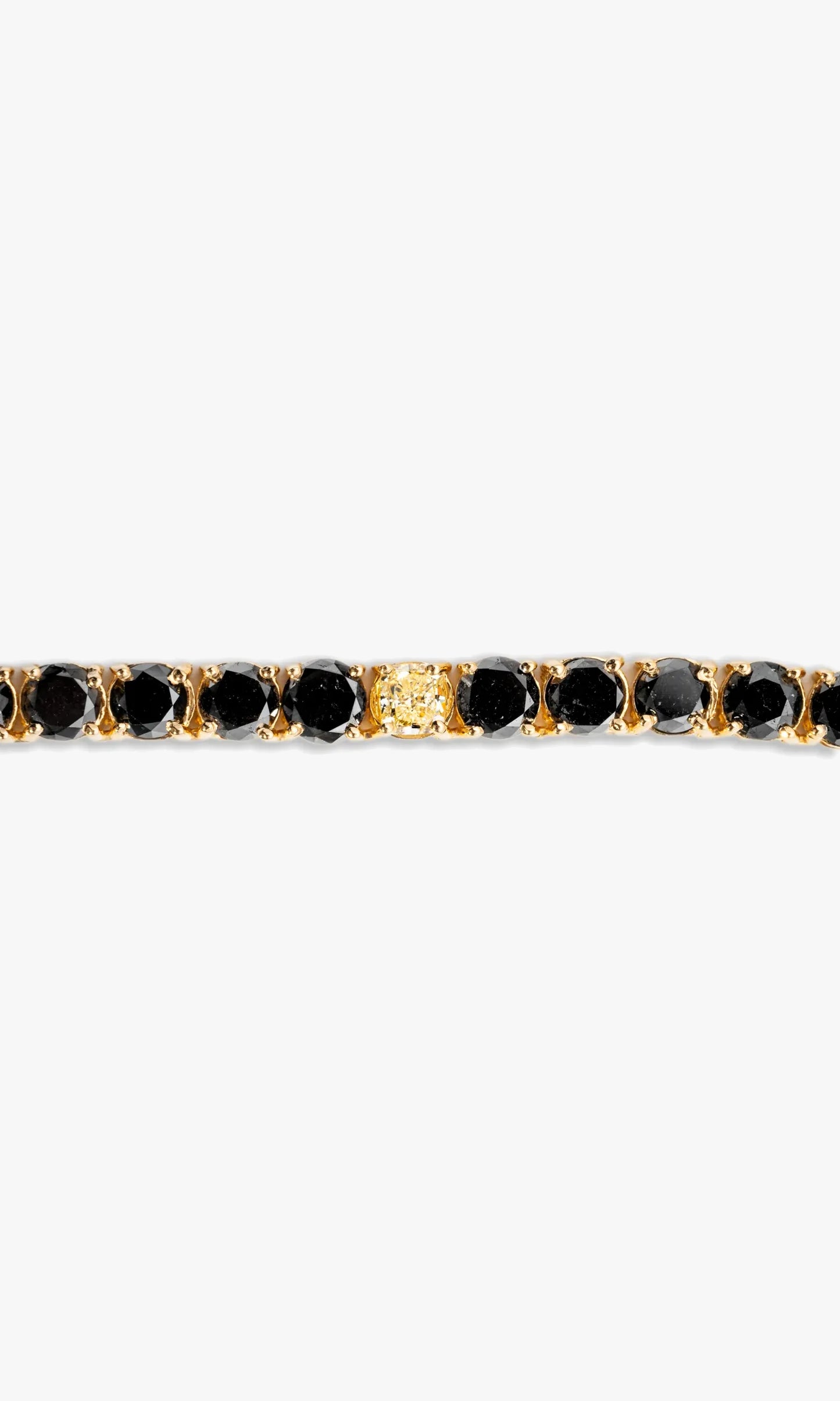 Tennis Chain With Black Diamonds