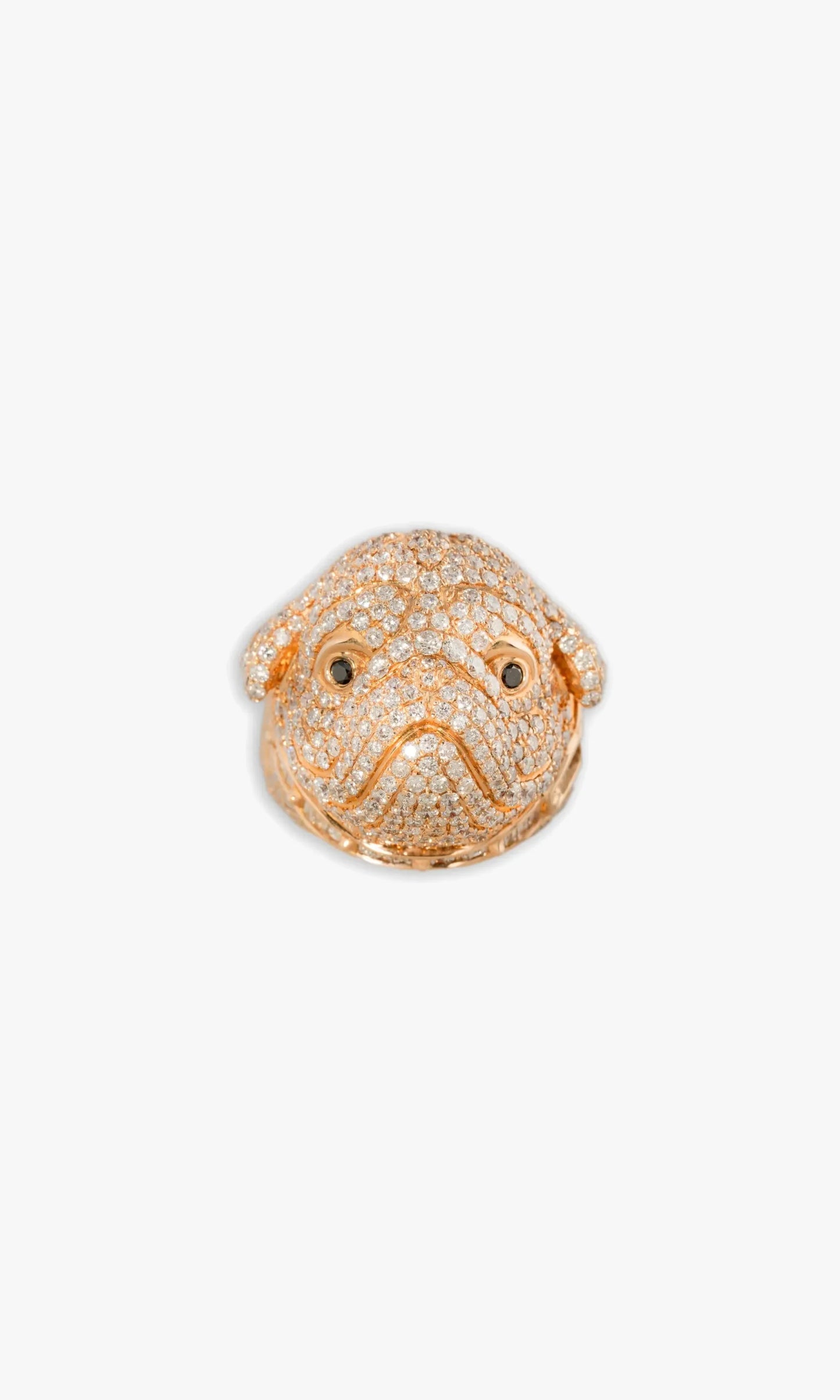 Bull Dog Ring With Diamonds