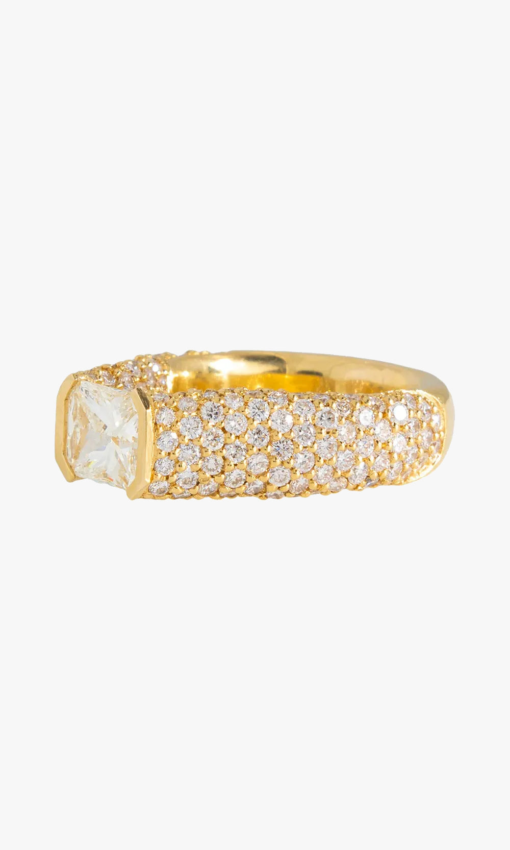 Center Stone Ring With Diamonds