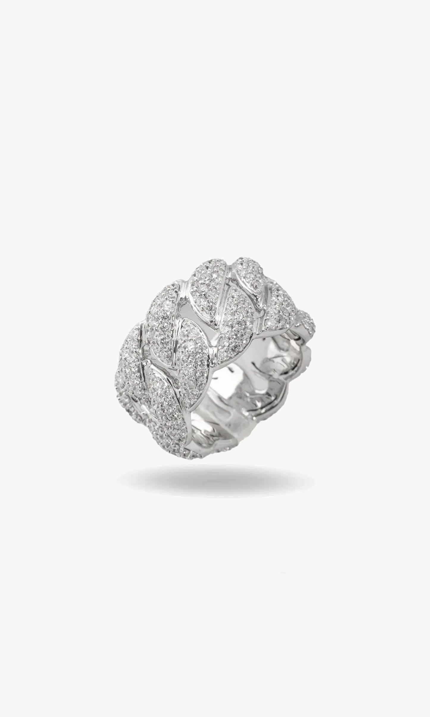 Cuban link Ring For Men With Diamonds