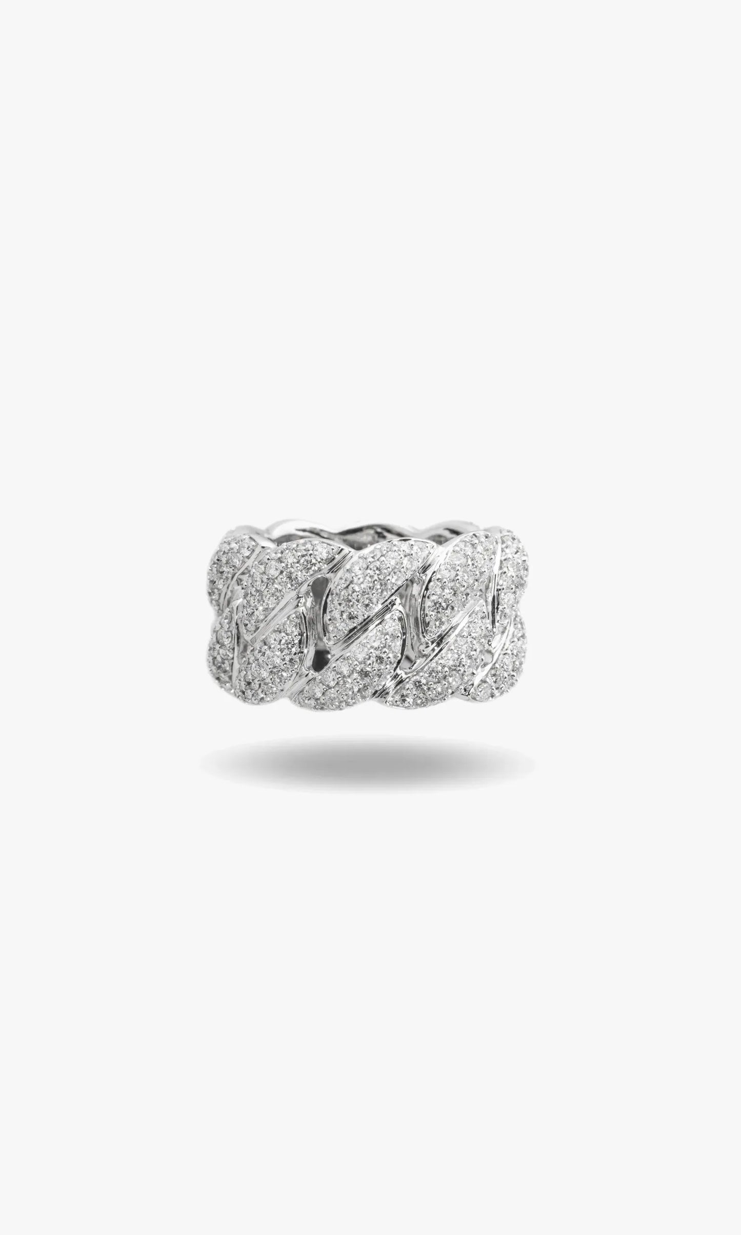 Cuban link Ring For Men With Diamonds