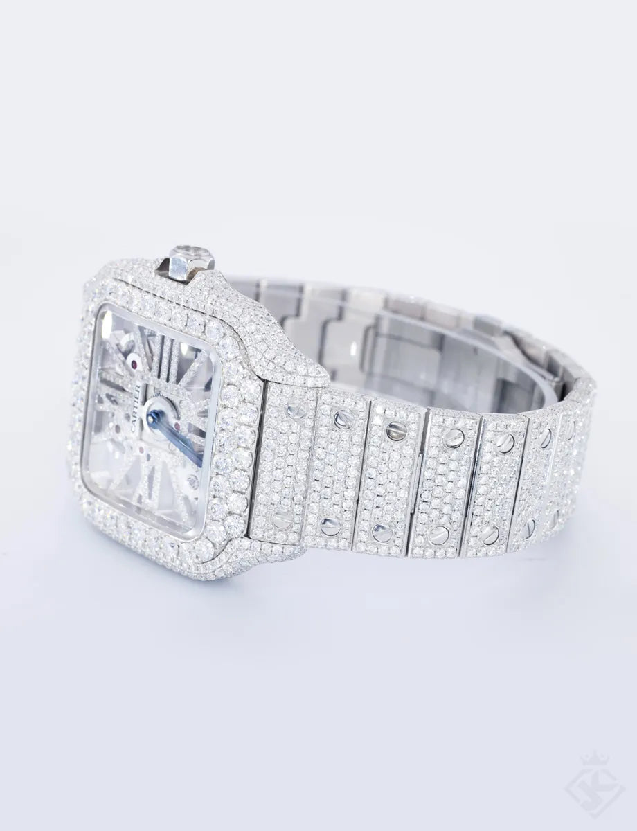 Big Manufacturer Good Quality VVS Moissanite Diamonds Micro Setting Fitting Iced Out Hip Hop Buss Down Wrist Watch For Men