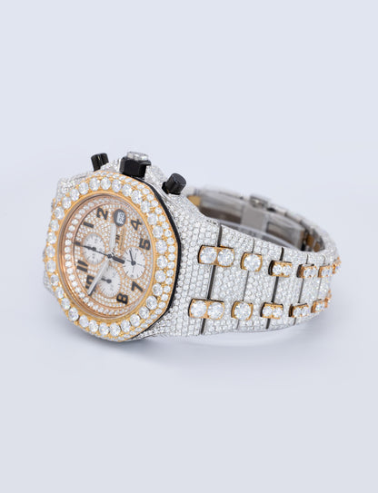 High quality luxury jewelry Moissanite Diamond Watch Iced out Moissanite Rap Singer Hip Hop Watch