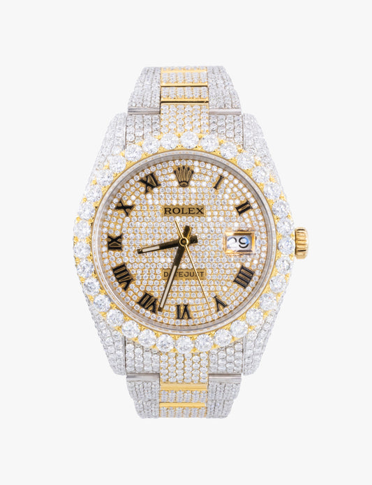 Moissanite Bustdown watch Day#just 41mm Pass Diamond Tester with auto movement full Iced out Mechanical timepiece