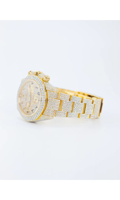 40mm Yellow Rolex Daytona Iced Out Rolex Daytona