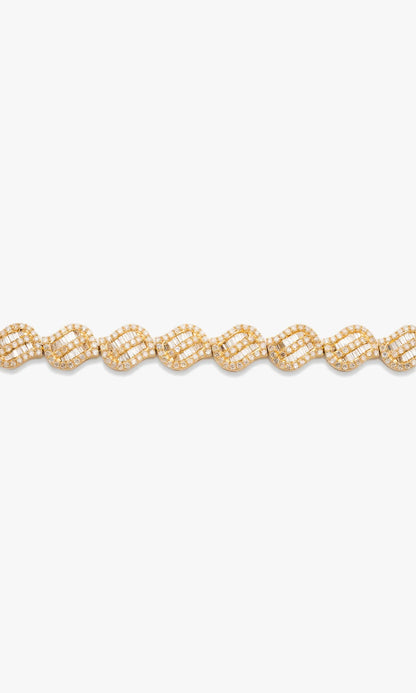 Bracelet With Diamonds And Baguettes