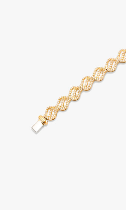 Bracelet With Diamonds And Baguettes