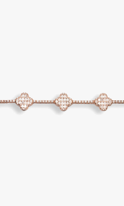 Tennis Bracelet With Emerald Motifs