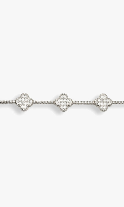 Tennis Bracelet With Emerald Motifs