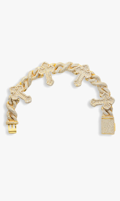 Infinity Cross Bracelet With Diamonds