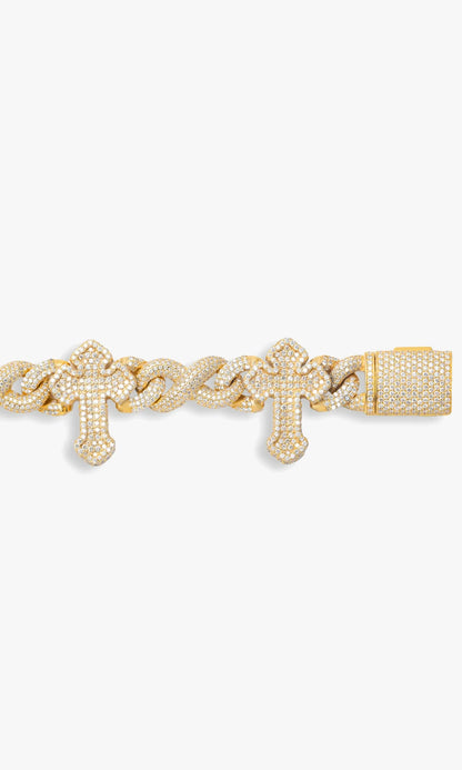 Infinity Cross Bracelet With Diamonds