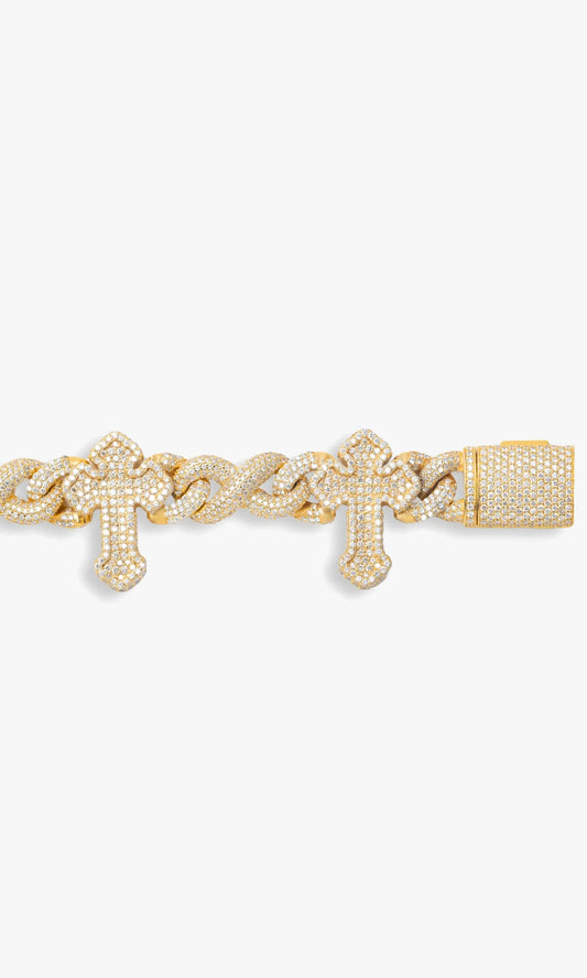Infinity Cross Bracelet With Diamonds