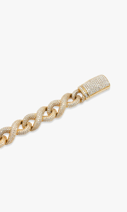 Infinity Link Bracelet With Diamonds