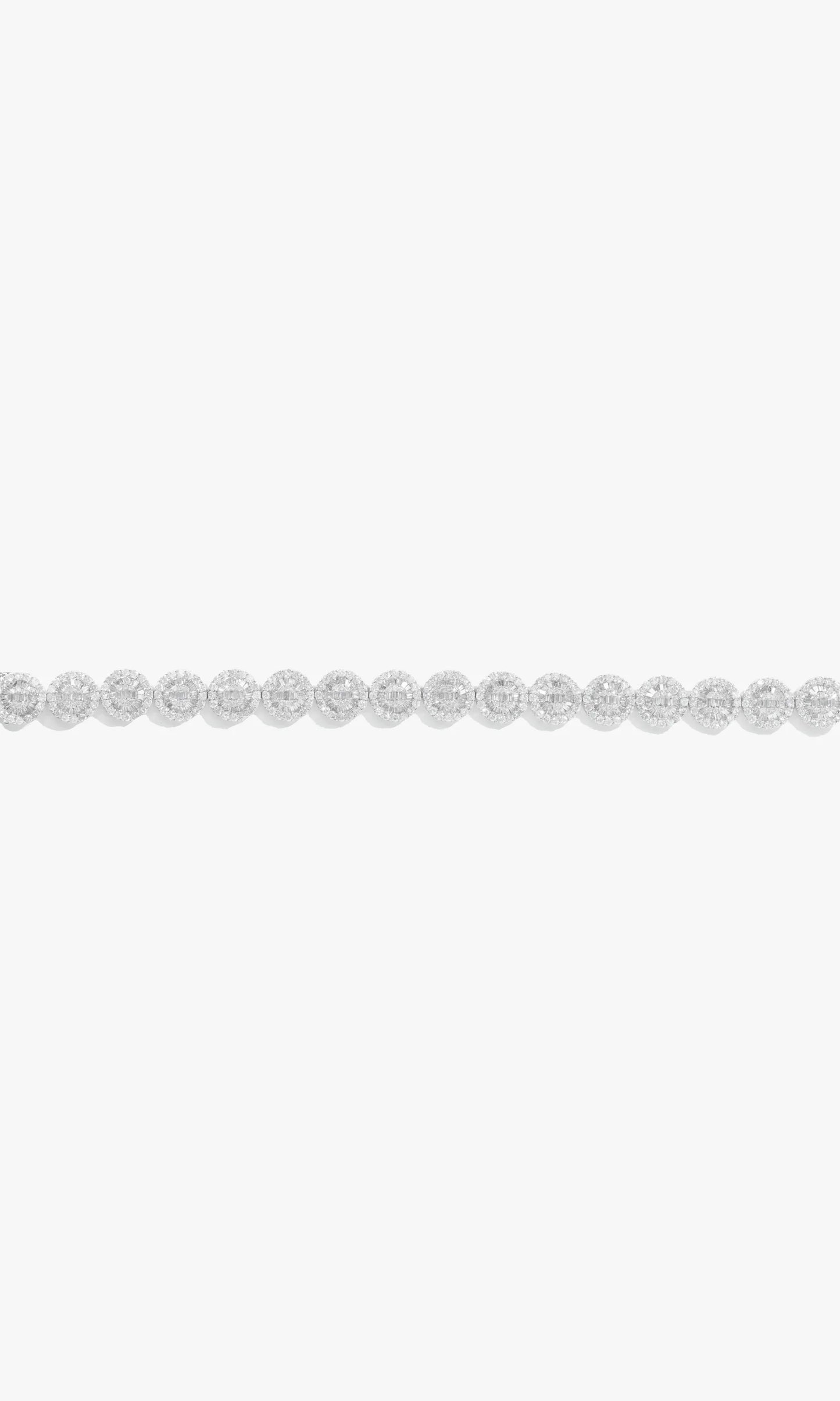 Circle Bracelet With Diamonds And Baguettes
