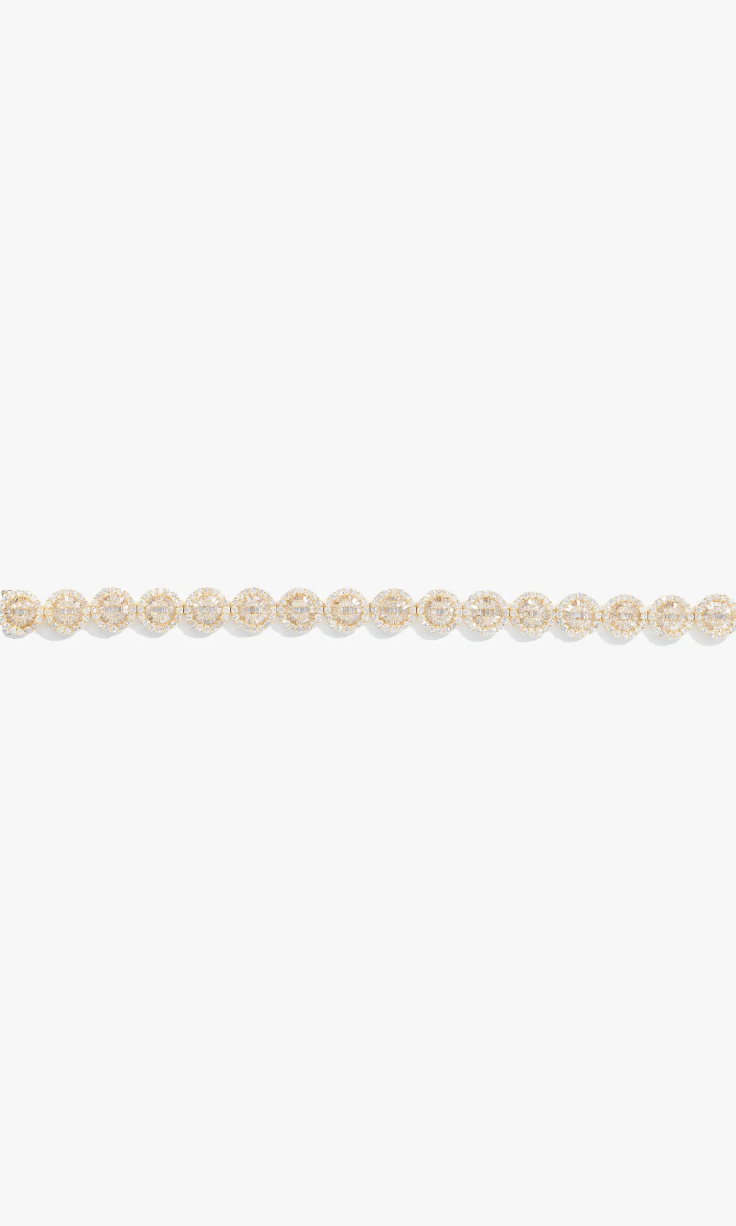 Circle Bracelet With Diamonds And Baguettes