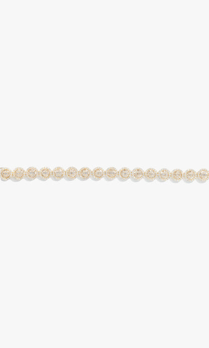 Circle Bracelet With Diamonds And Baguettes