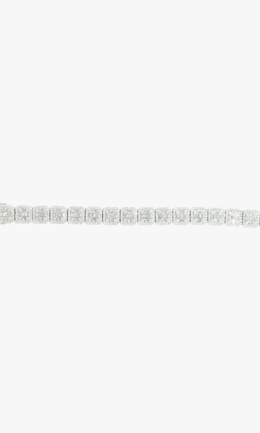 Bracelet With Diamonds And Baguettes