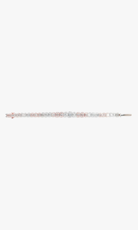 Bracelet With Diamonds And Baguettes