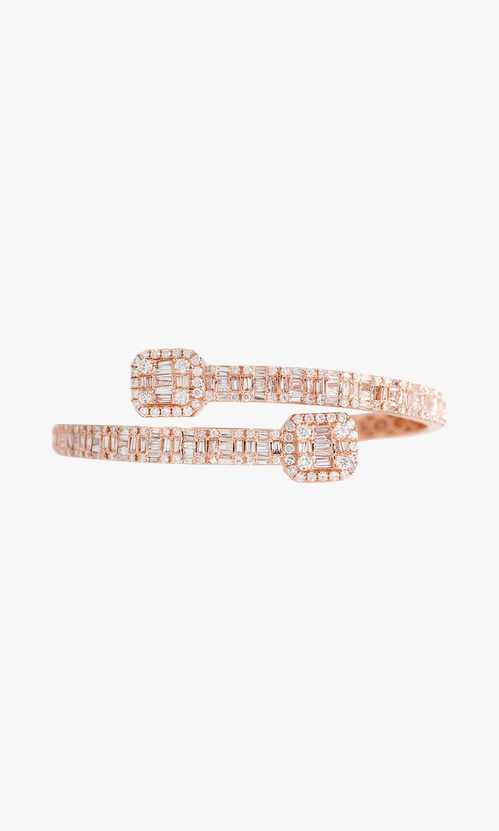 Baguette Bangle With Diamonds