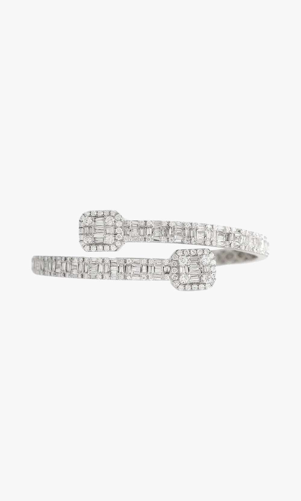Baguette Bangle With Diamonds