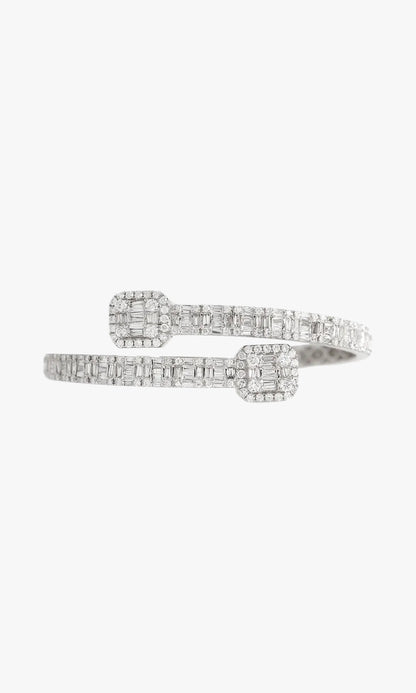 Baguette Bangle With Diamonds