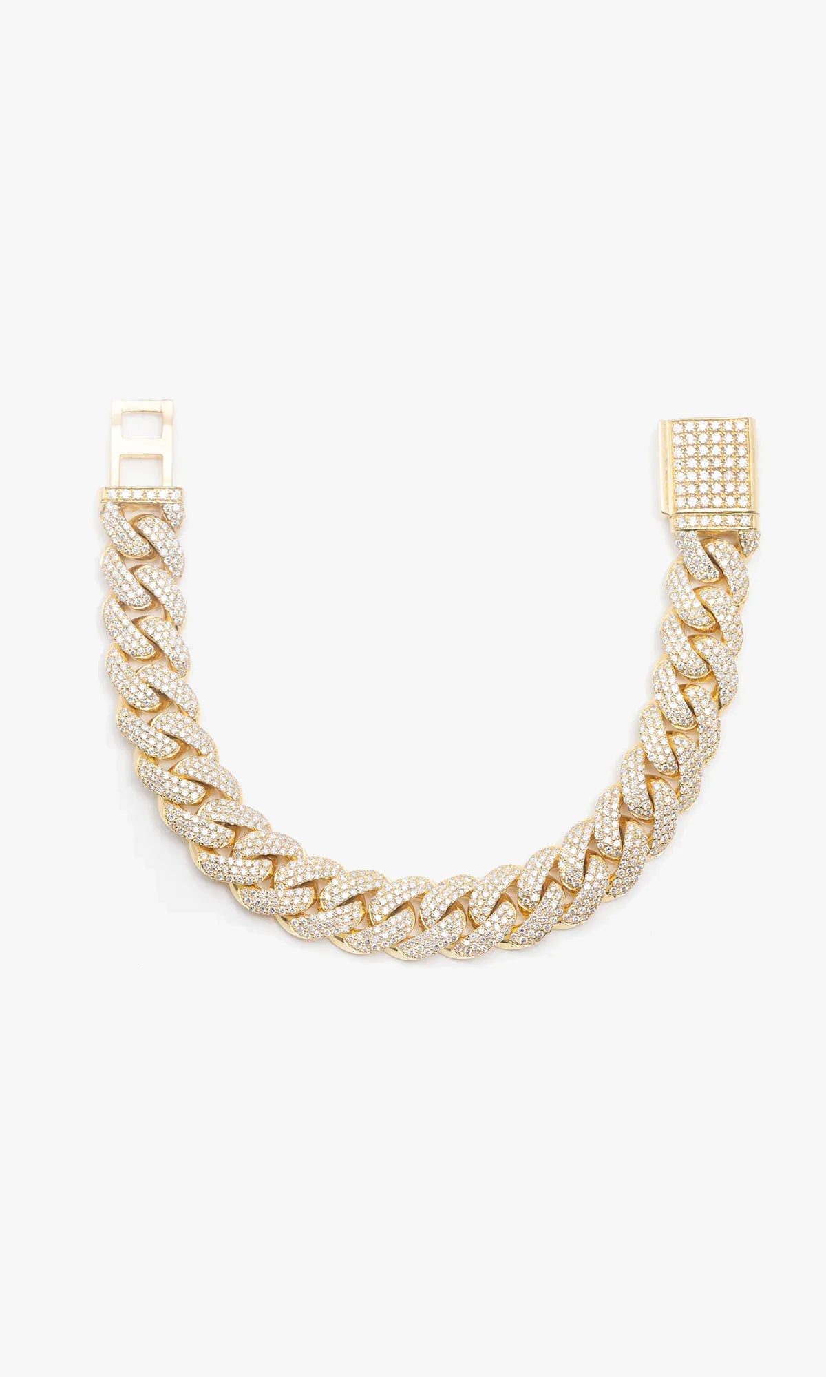 Cuban Link Bracelet With Diamonds