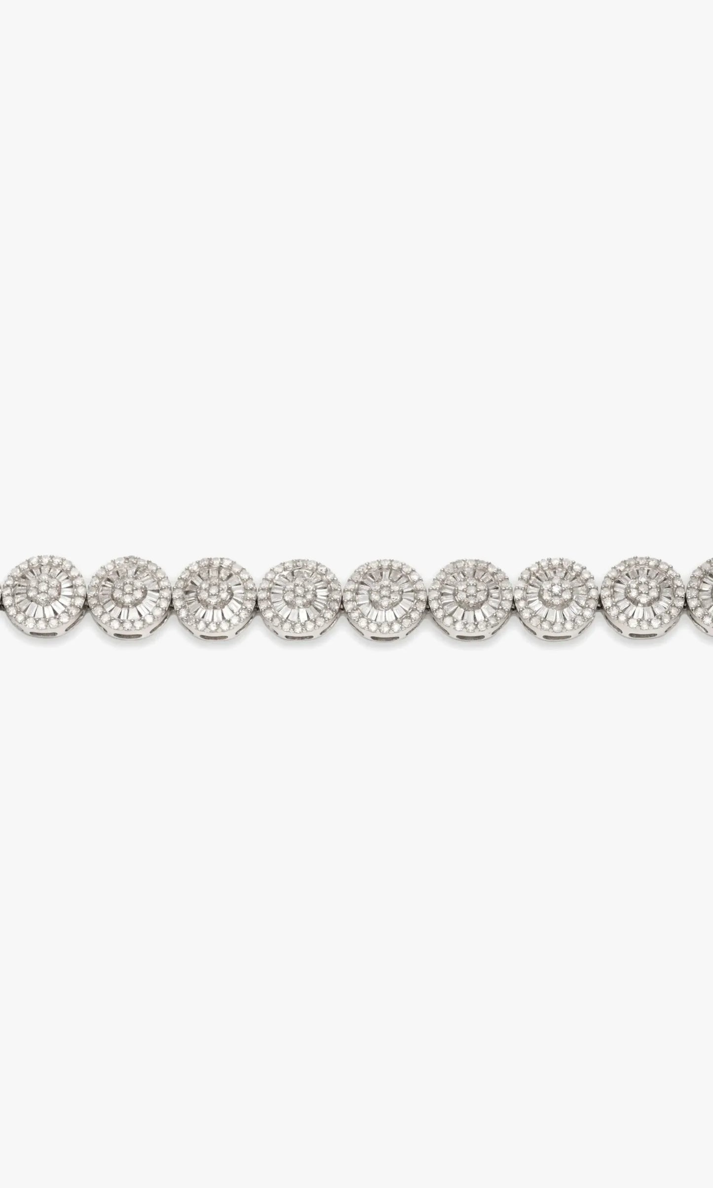 Circle Bracelet With Diamonds And Baguettes