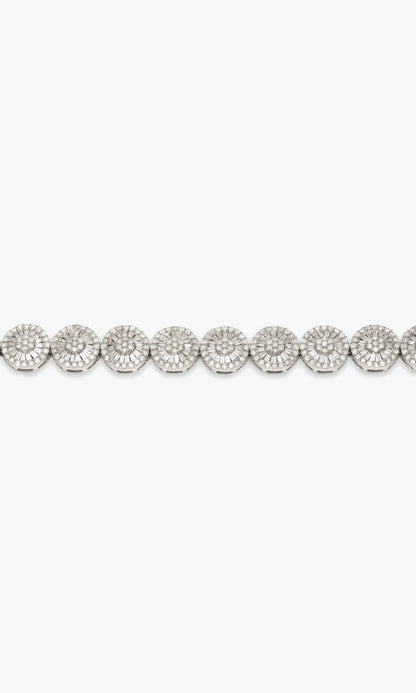 Circle Bracelet With Diamonds And Baguettes