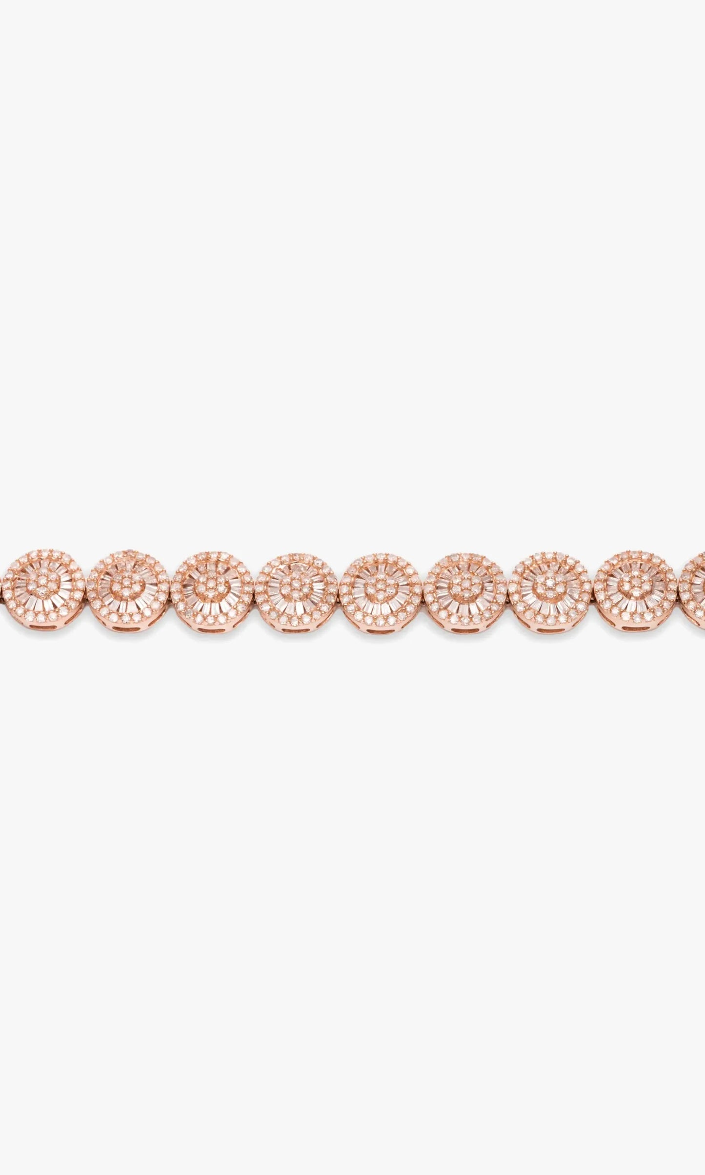 Circle Bracelet With Diamonds And Baguettes