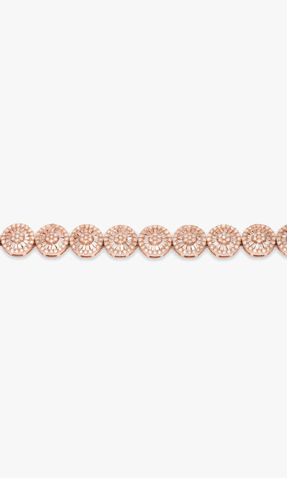 Circle Bracelet With Diamonds And Baguettes