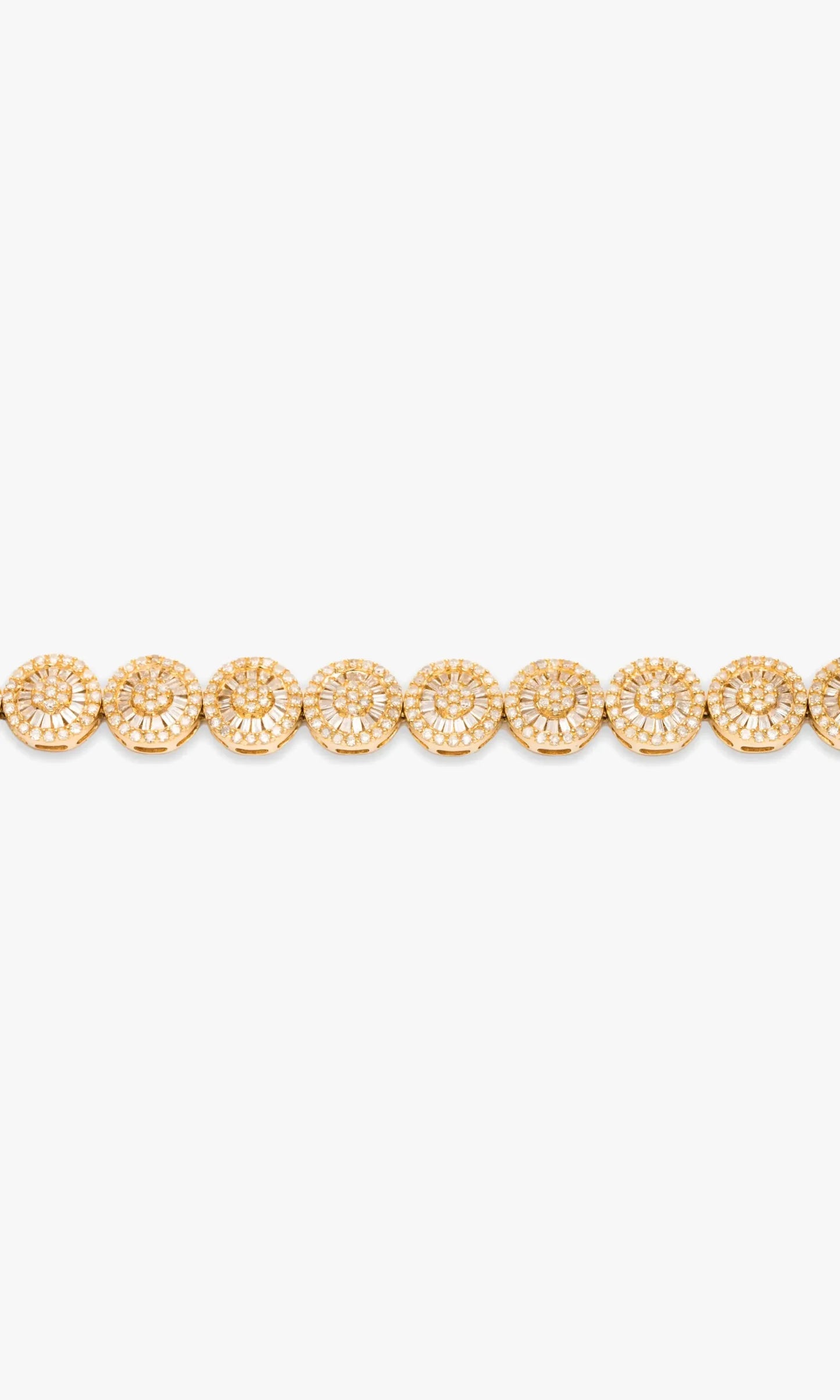 Circle Bracelet With Diamonds And Baguettes