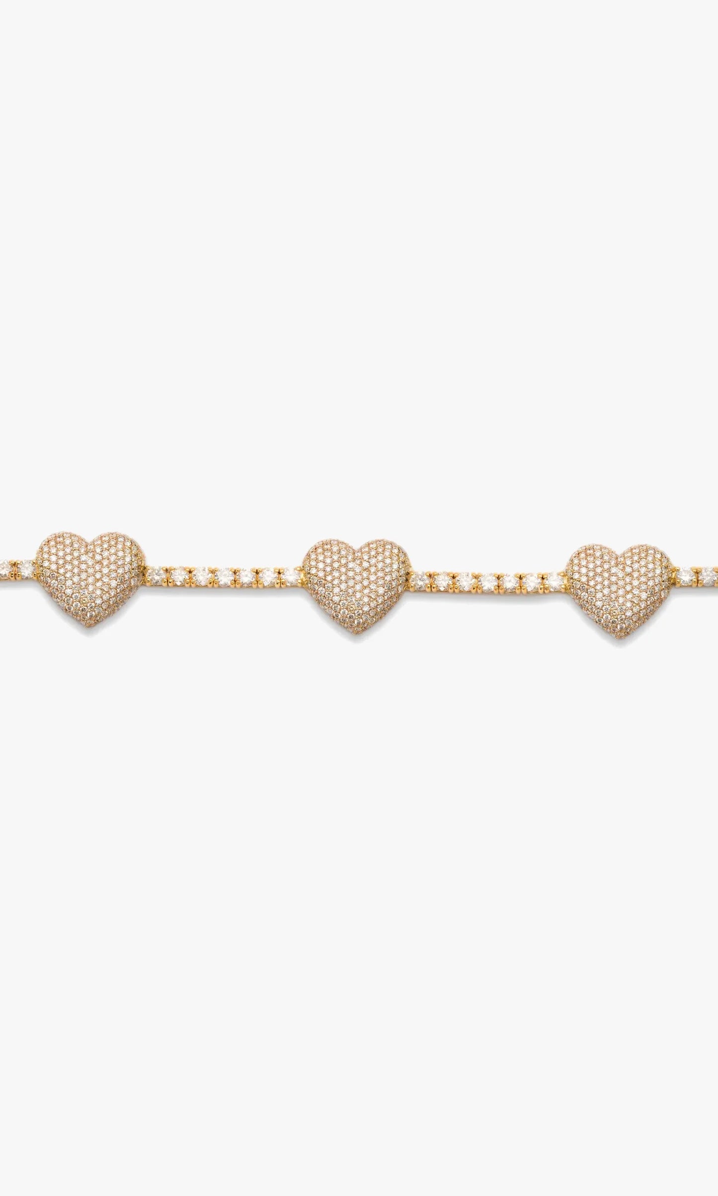 Tennis Bracelet With Hearts