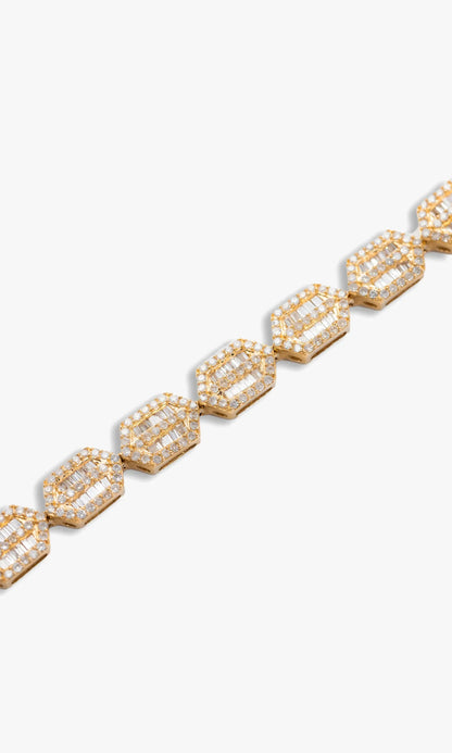 Bracelet With Diamonds And Baguettes