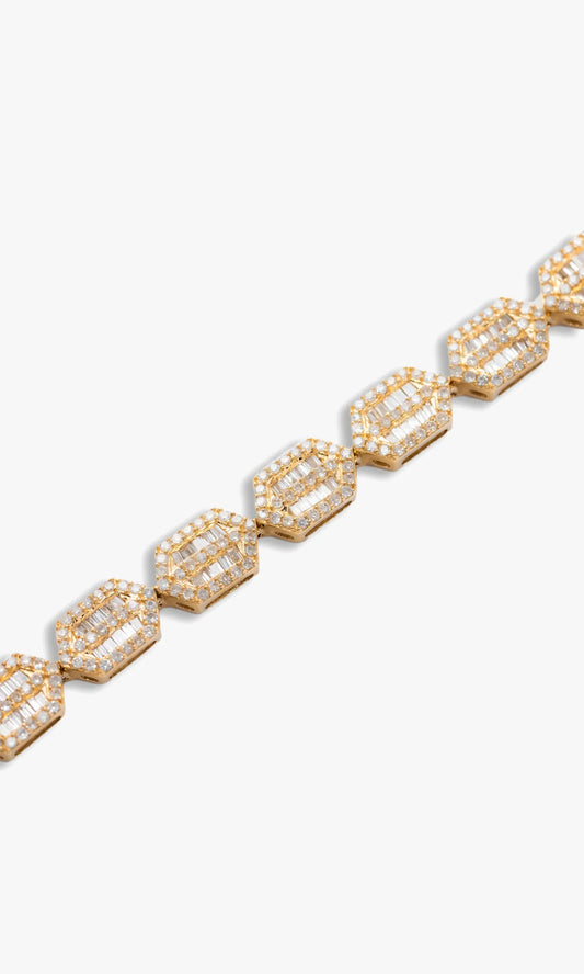 Bracelet With Diamonds And Baguettes
