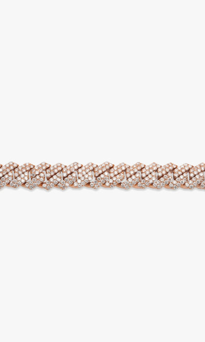 Cuban Link Bracelet With Diamonds