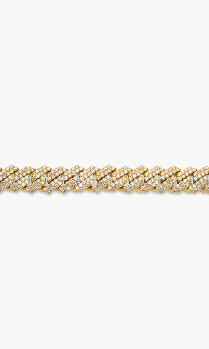 Cuban Link Bracelet With Diamonds
