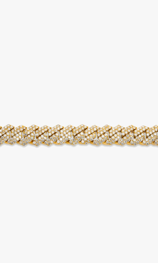 Cuban Link Bracelet With Diamonds