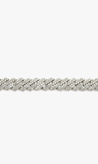 Cuban Link Bracelet With Diamonds