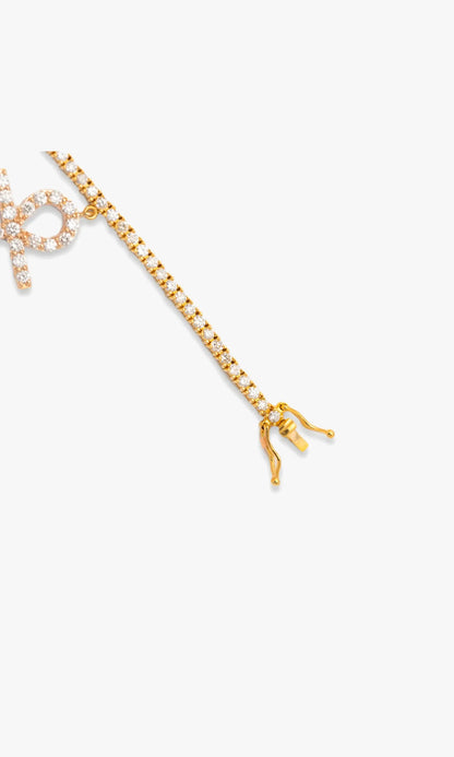 Tennis Bracelet With Ankh Crosses