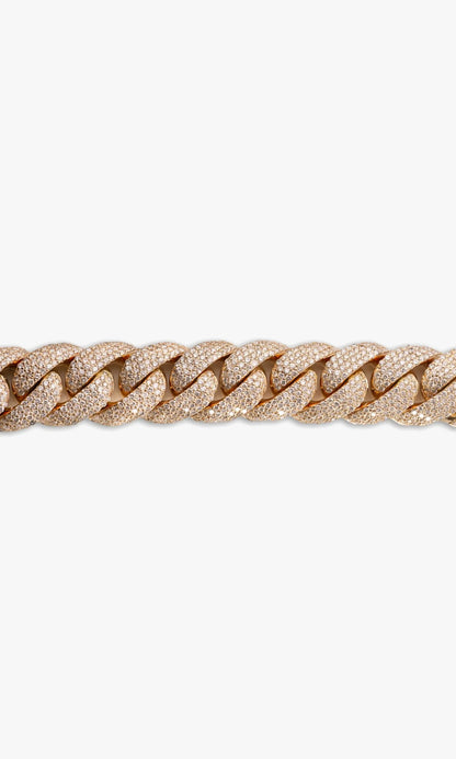 Cuban Link Bracelet With Diamonds