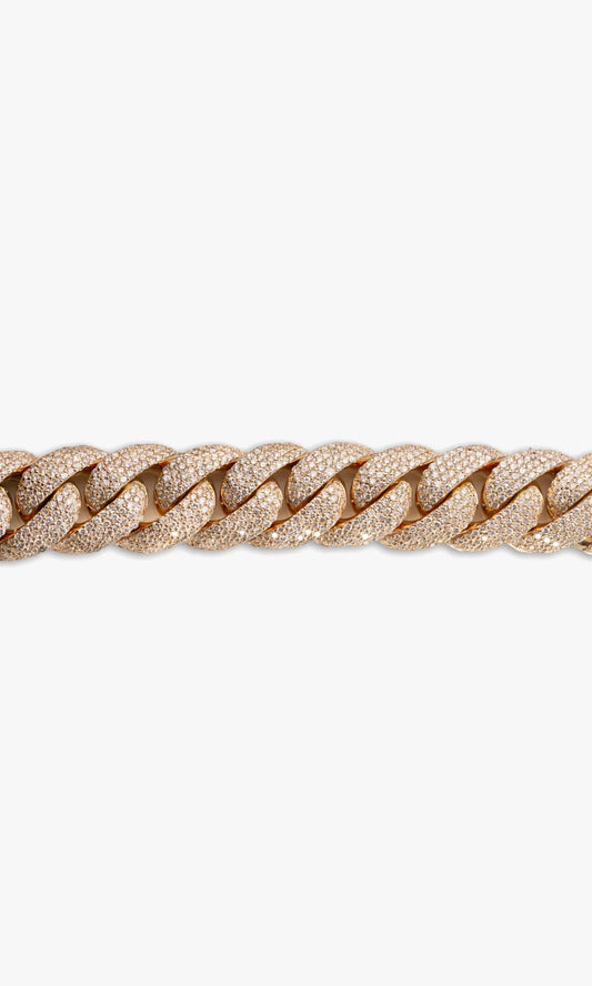 Cuban Link Bracelet With Diamonds