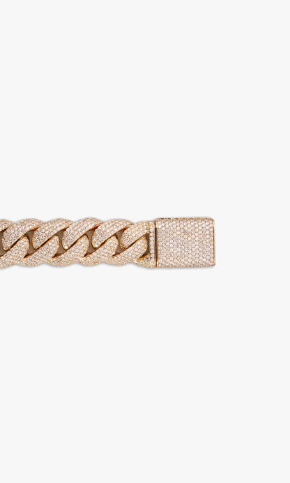 Cuban Link Bracelet With Diamonds