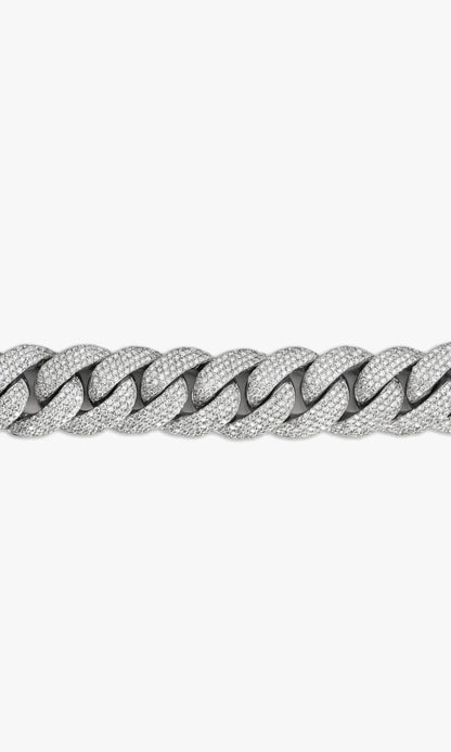 Cuban Link Bracelet With Diamonds