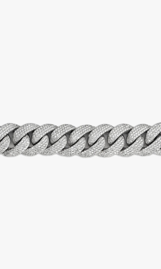 Cuban Link Bracelet With Diamonds