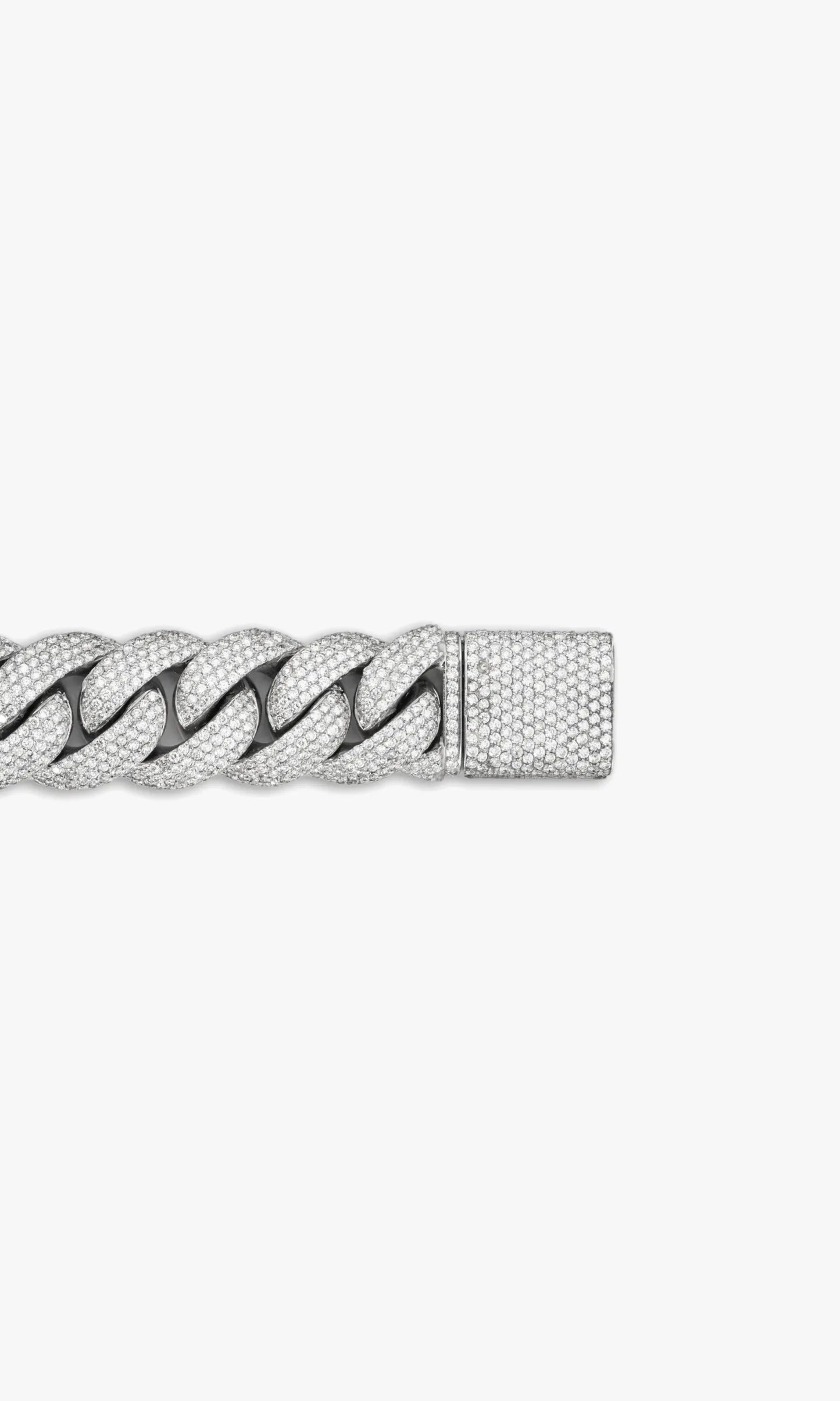 Cuban Link Bracelet With Diamonds