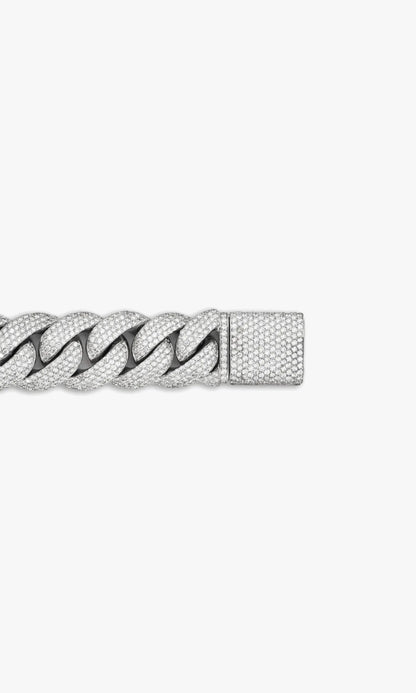 Cuban Link Bracelet With Diamonds