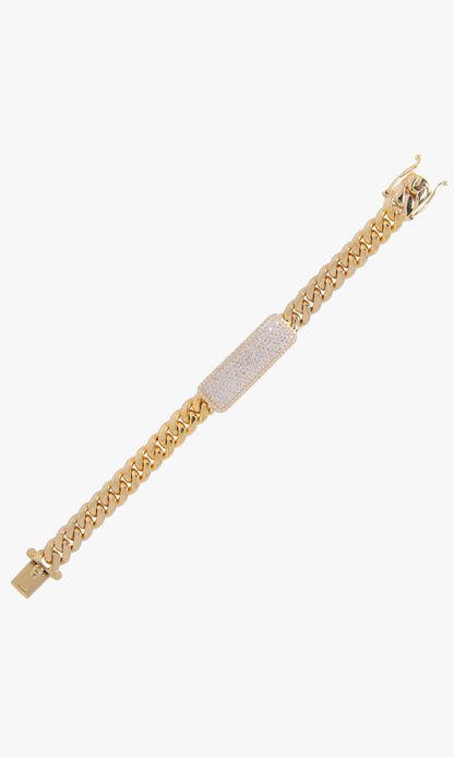 Diamond Cuban link ID Bracelet