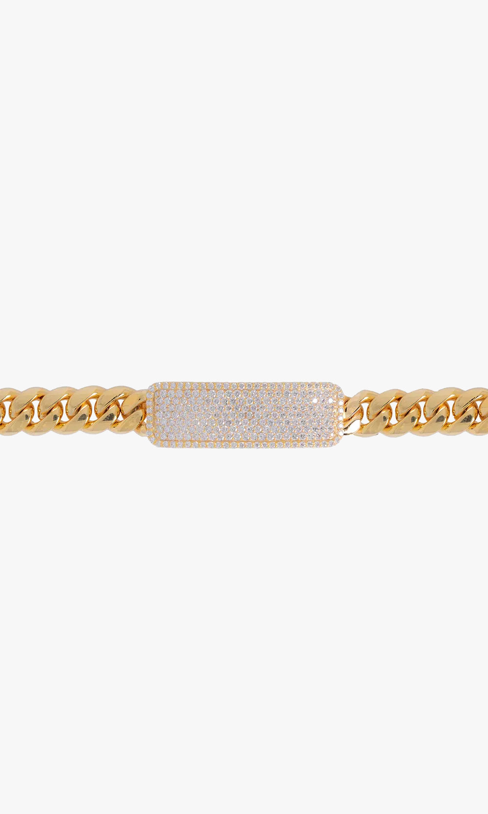 Diamond Cuban link ID Bracelet
