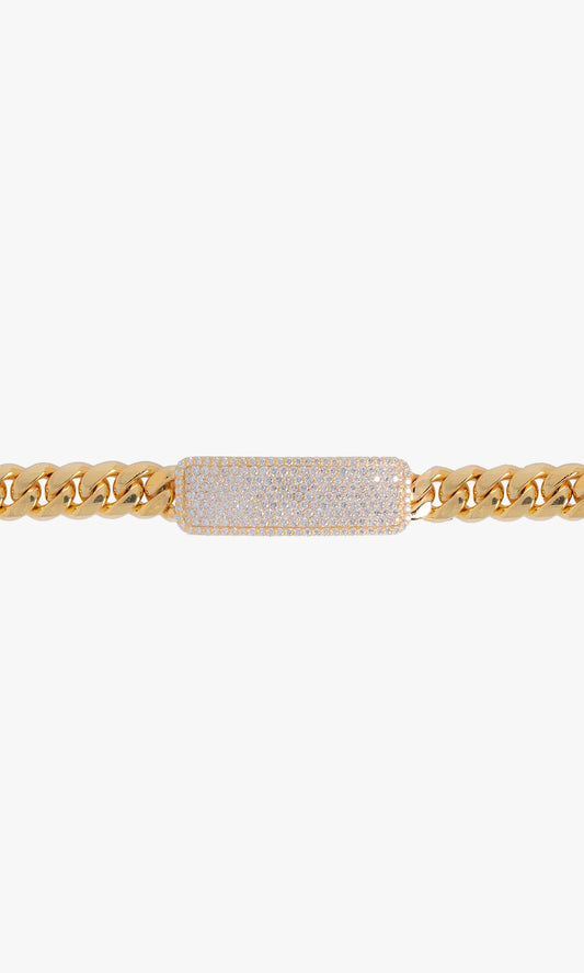 Diamond Cuban link ID Bracelet